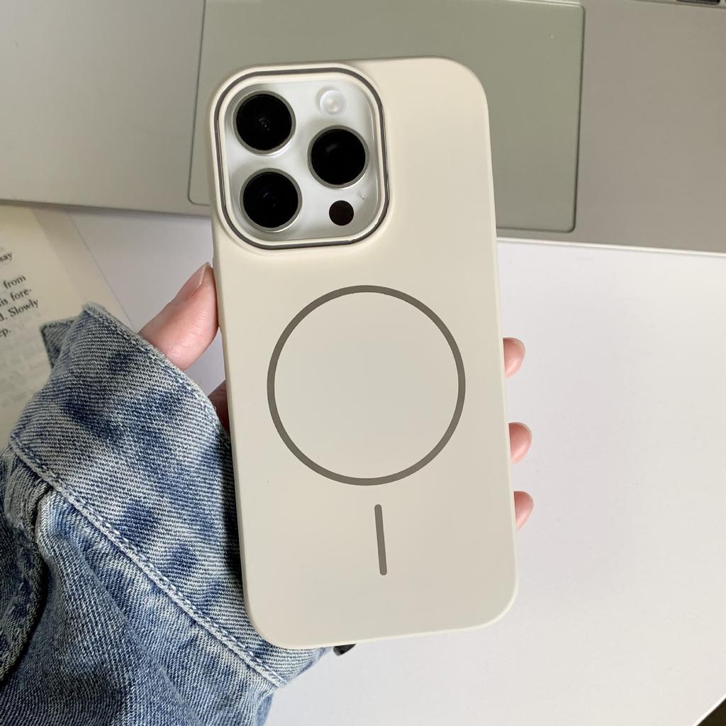 Applicable To Apple 16PROMAX Thin Circle Magnetic Suction Phone Case IPhone 15 Soft Skin Friendly 14 Drop Proof Protective Cover