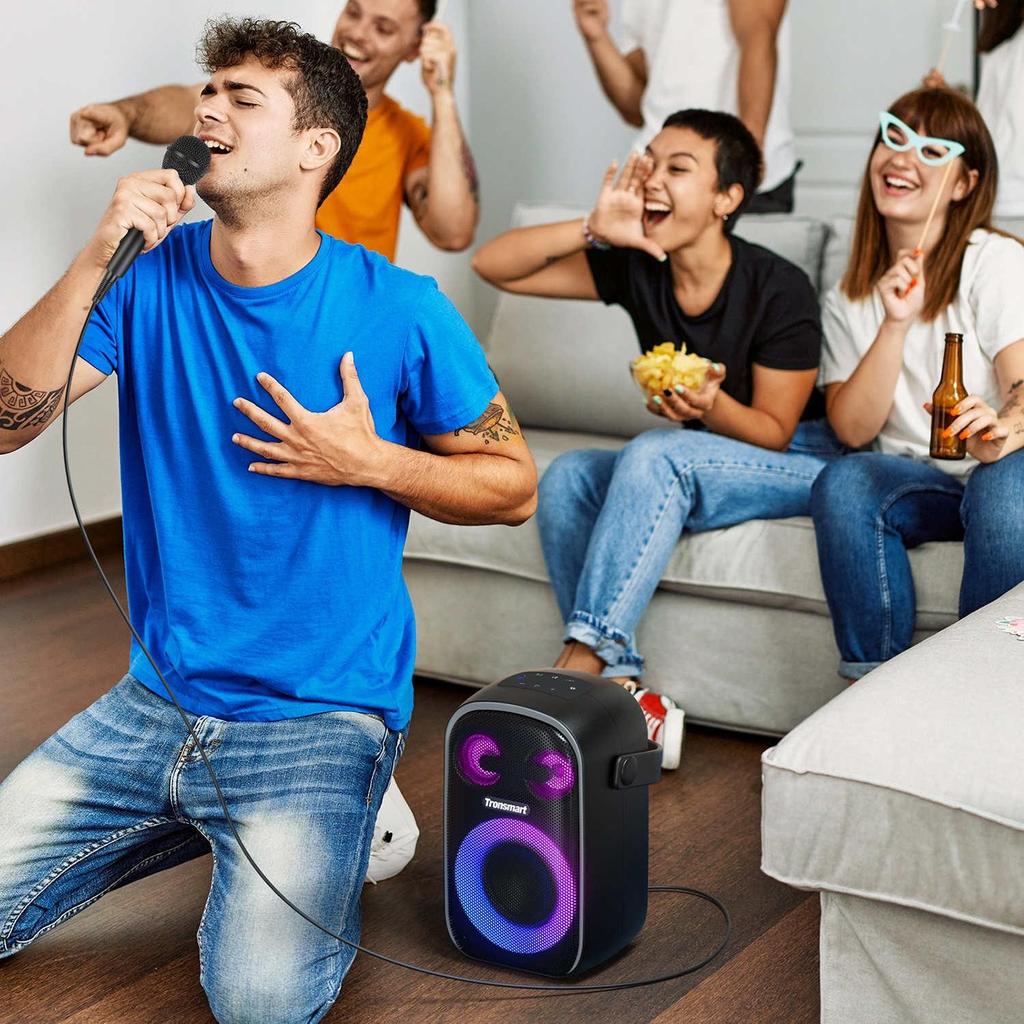 Tronsmart Halo 110 Bluetooth Speaker with Wired Karaoke Microphone, Supports Karaoke, 60W Superb Stereo Sound, BT5.3