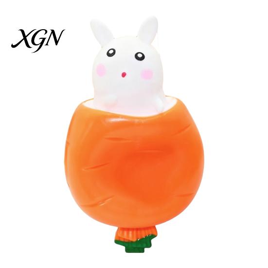Cute Rabbit Squeeze Toy Carrot Fidget Toys Easter Bunny Stress Relief Sensory Slow Rise Ball Birthday Party Favors for Autistic Children Adult