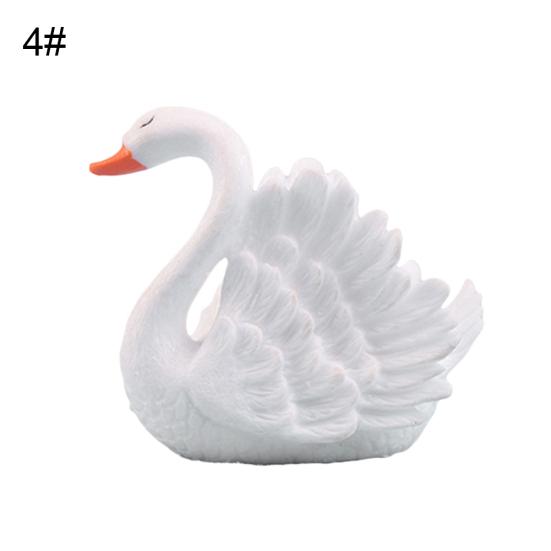 1Pc Resin Couple Swan Model DIY Miniature Landscape Garden Bonsai Ornaments Yousheng