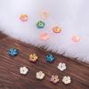 10pcs AB Magic Color Five Petal Shell Flower Receptacle DIY Hairpin Bracelet Earrings Material