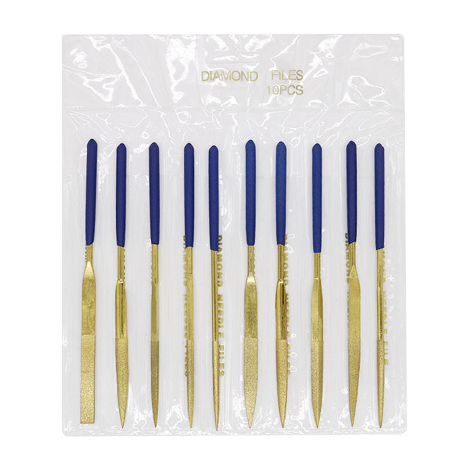 

Прочный набор из 10 надфилей с алмазным покрытием, плоский надфиль, идеально подходит для изготовления ювелирных изделий и шлифовального инструмента для моделей