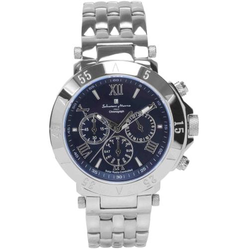 

Salvatore Marra Men s Radio-Controlled Solar Chronograph Watch, Limited Edition, Blue, Italian Brand