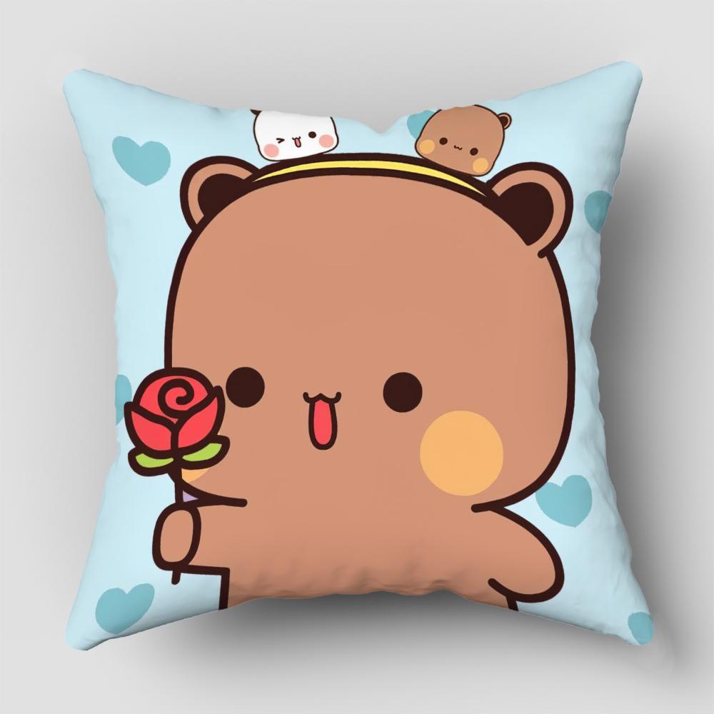 Bubu Dudu Pillowcase Cute Cartoon Bear Pillowcase Living Room Sofa Cushion Cover Bedroom Home Decoration Children's Gift