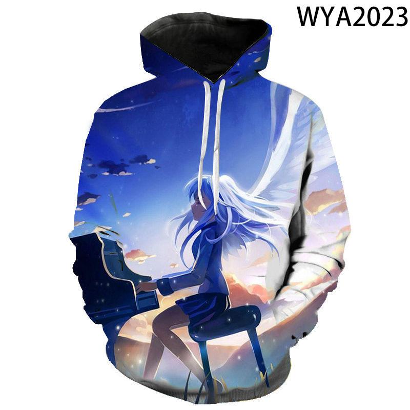 New Casual Angel Beats Men Women Children Sweatshirts 3D Printed Pullover Hoodies Long Sleeve Boy Girl Kids Streetwear Jacket