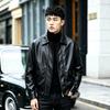 Men's regular versatile spring and autumn clothing new men's leather jacket loose version large size men's leather jacket