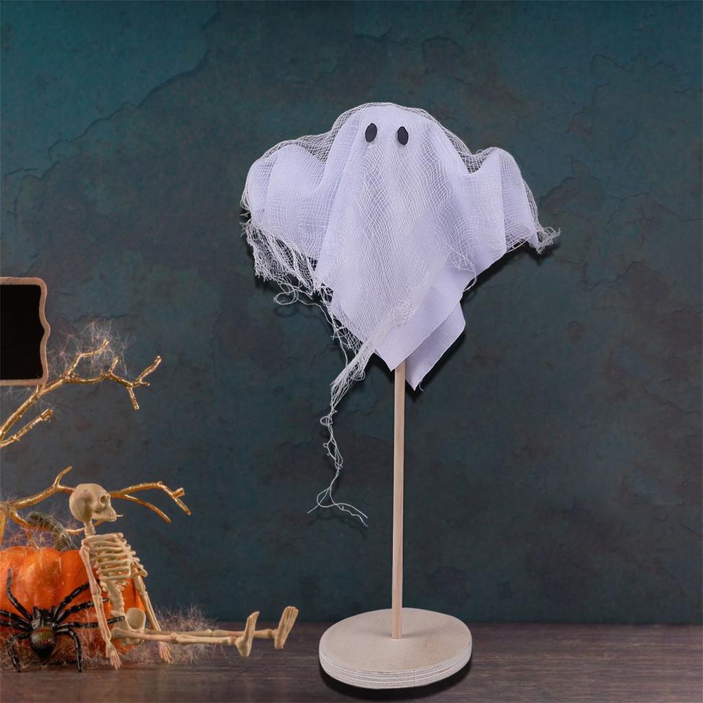 3pc Halloween Party Decoration Scary Spooky Atmosphere Layout Props Ghost Small Ornaments Haunted House White Decor