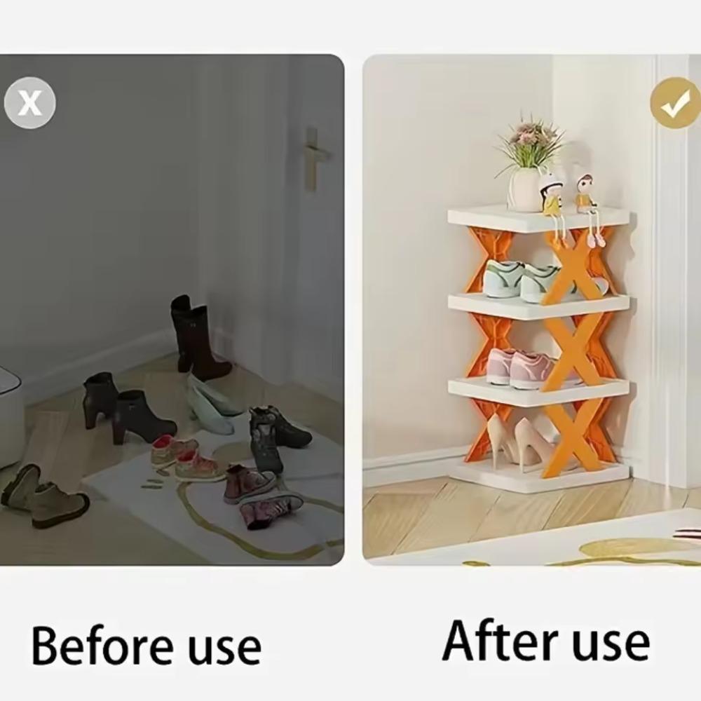 Shoe Rack Storage Organizer Detachable Shoe Rack Saving Household Storage Rack Colorful Cabinet Multi-layer Simple Shoe Rack