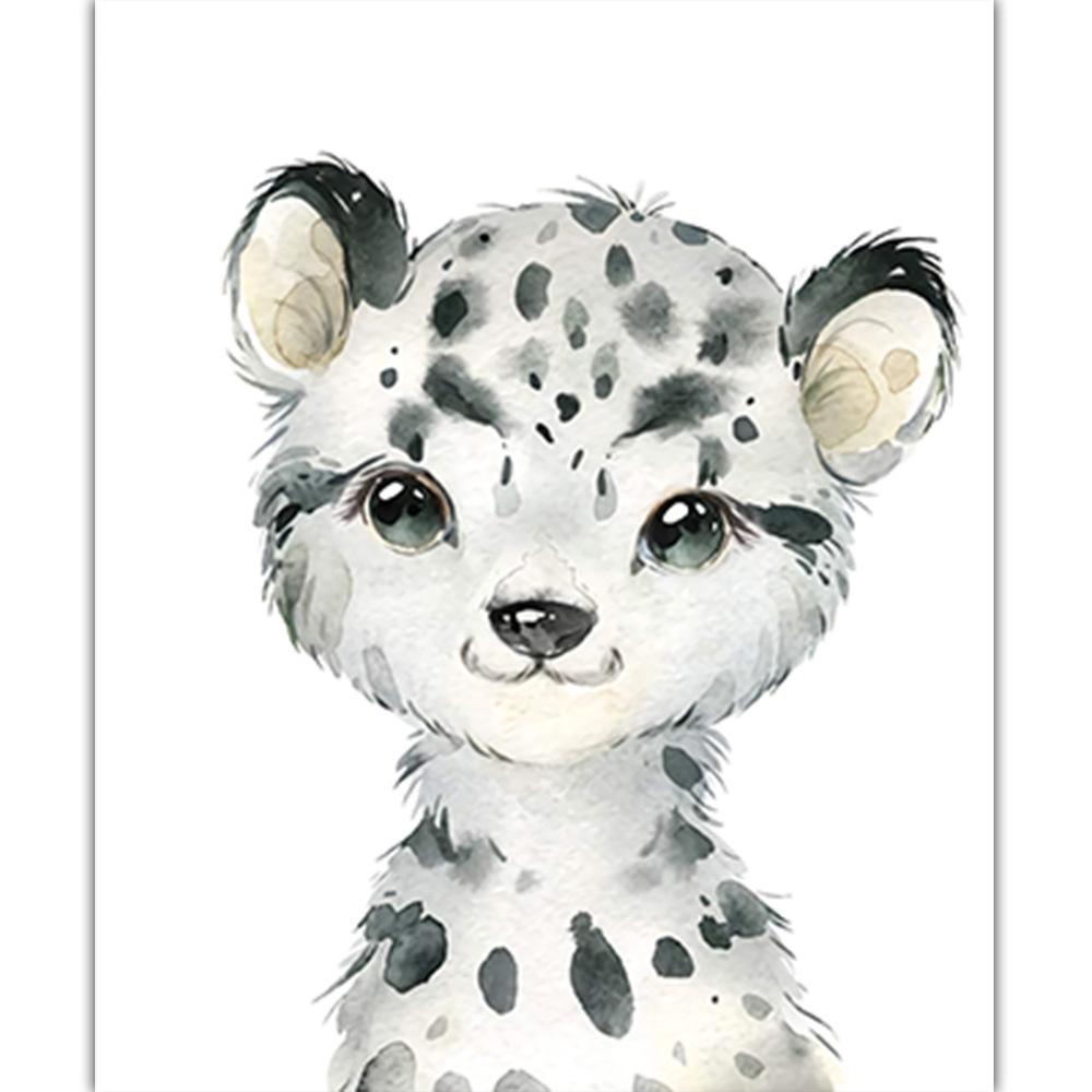 Peinture sur toile avec animaux, affiche d'éléphant, tigre, dessin animé  mignon, peinture décorative pour chambre d'enfants de la maternelle, décor  pour chambre de bébé – acheter les meilleurs produits dans la boutique, image size:1000x1000