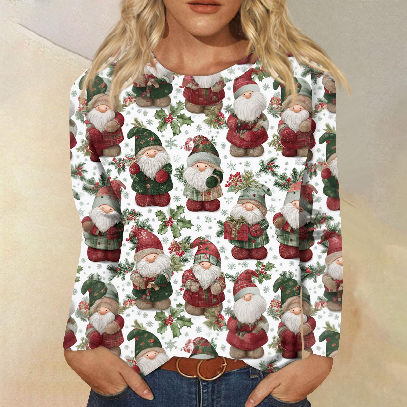 

Женская модная повседневная кофта с длинным рукавом и принтом, с круглым вырезом XXL