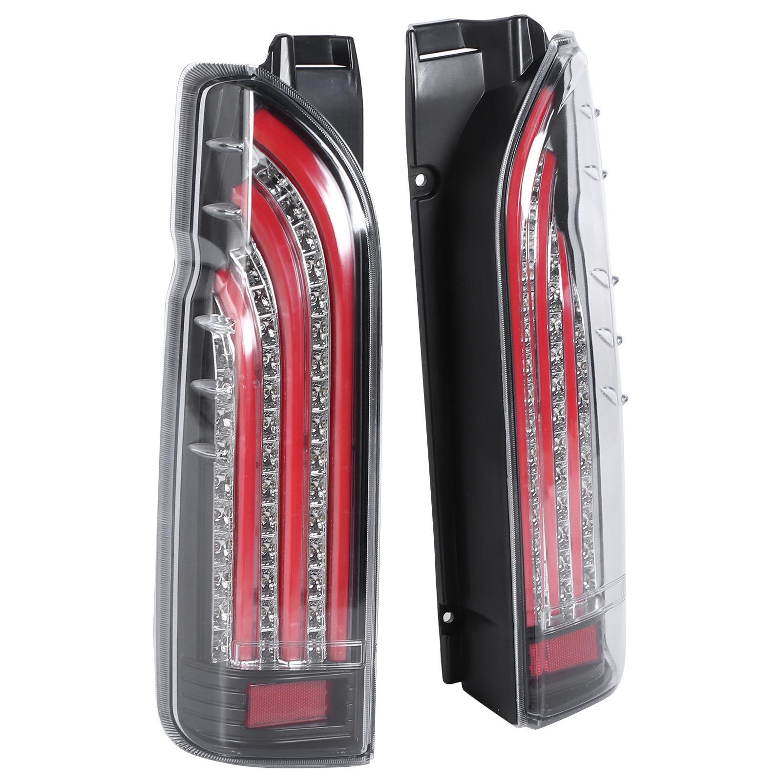 

Full LED Tail Lights Assembly Dynamic Turn Signal Lamp Fit for Hiace 200 Commuter Van 2005 2017Transparent прозрачный