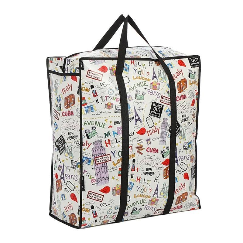 

Stylish Storage Solution Fabric Handbag Practical Shopper Bag for Moving and Organizing with Large Storage Capacity