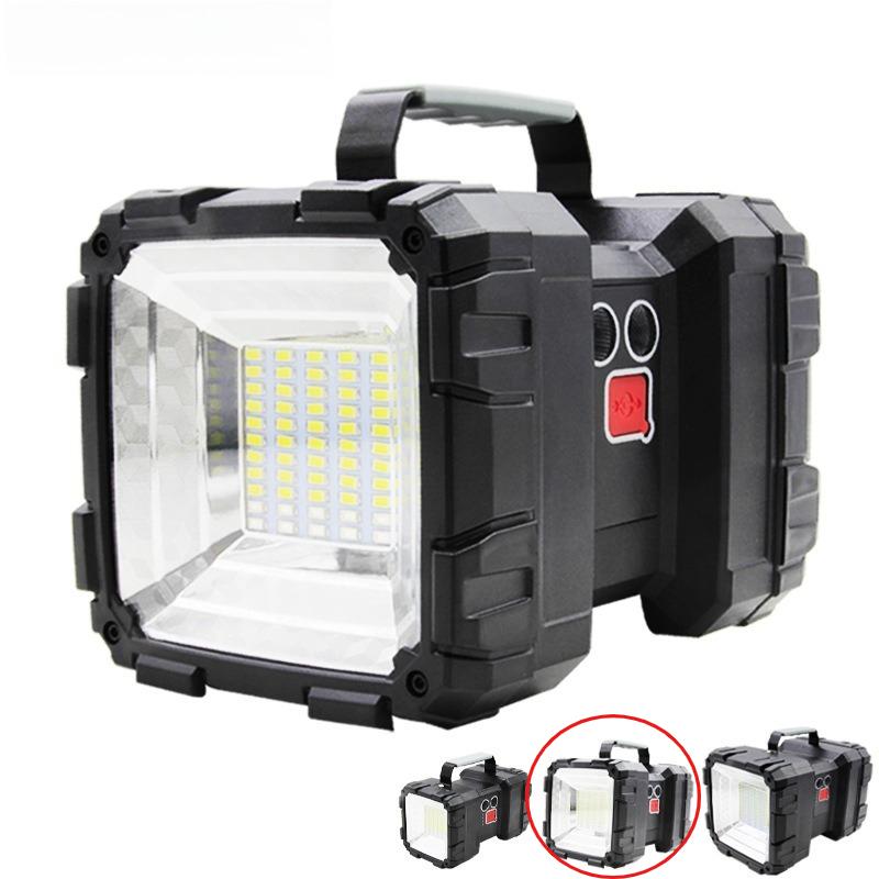 8000mAh Rechargeable Spotlight 2000 Lumens Handheld Hunting Flashlight LED Spot Light Double Head LED Searchlight for Camping