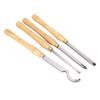 4Pcs Wood Lathe Chisel Set Handheld Accurate Stable Cutting Lathe Turning Tool for Woodworking