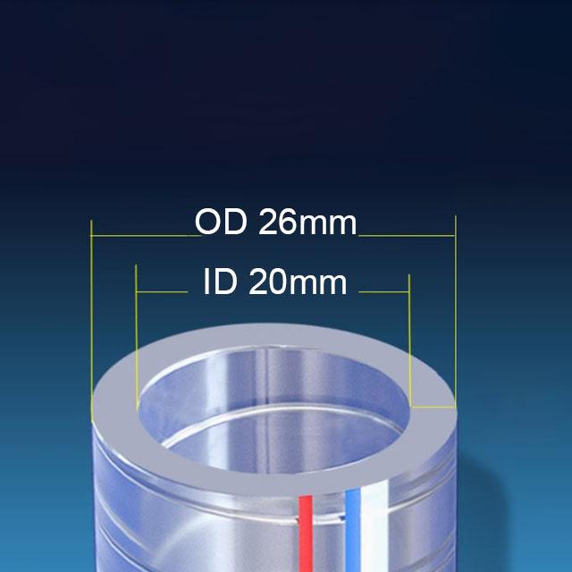 1M Transparent PVC Steel Wire Reinforced Hose, ID10-ID38mm Suitable For Plastic Pipes For Water, Oil, And Transportation