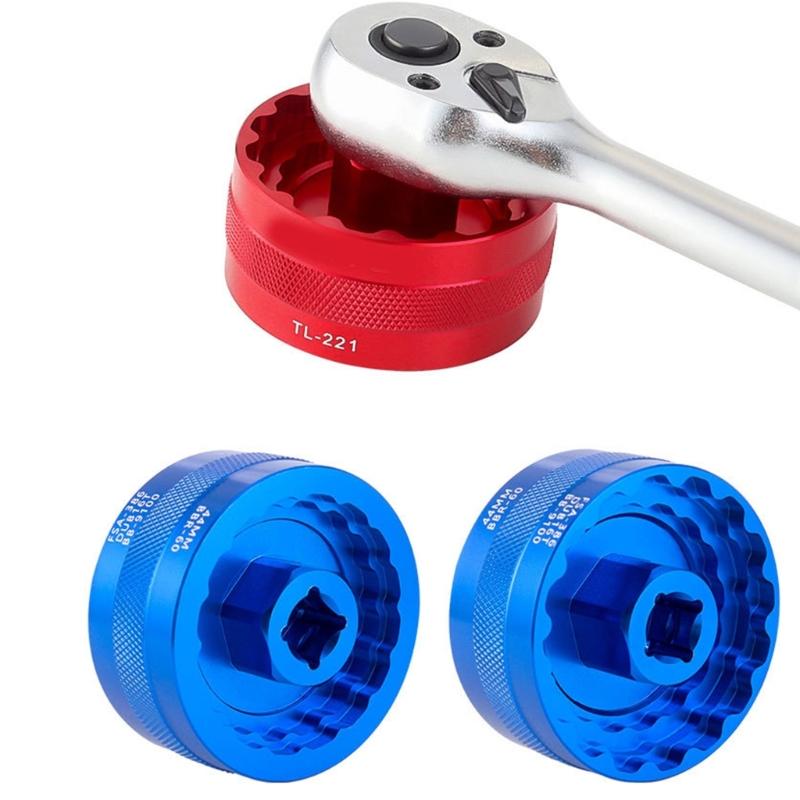 Bicycles Bottom Brackets Bearing Removal Tool Sleeve Ratchets Wrenches Repair for Various Models and Size