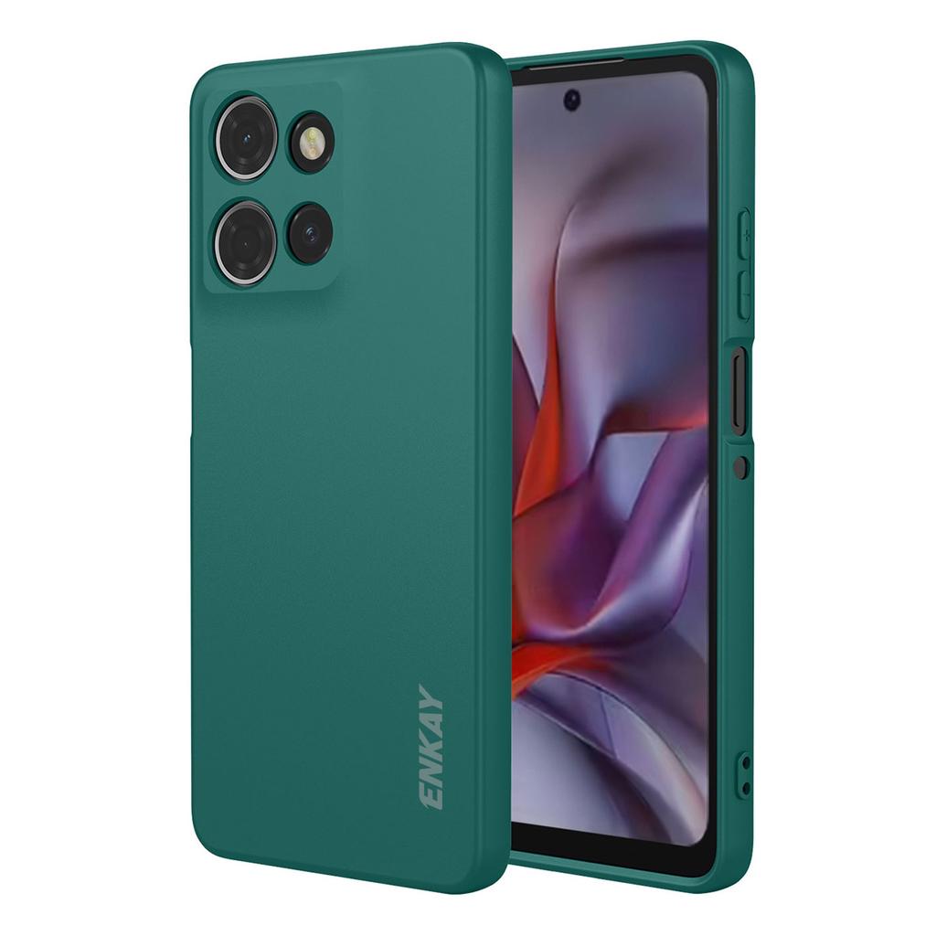 For Motorola Moto G Power (2025) Silicone Case ENKAY HAT PRINCE Straight Edge Cell Phone Back Cover