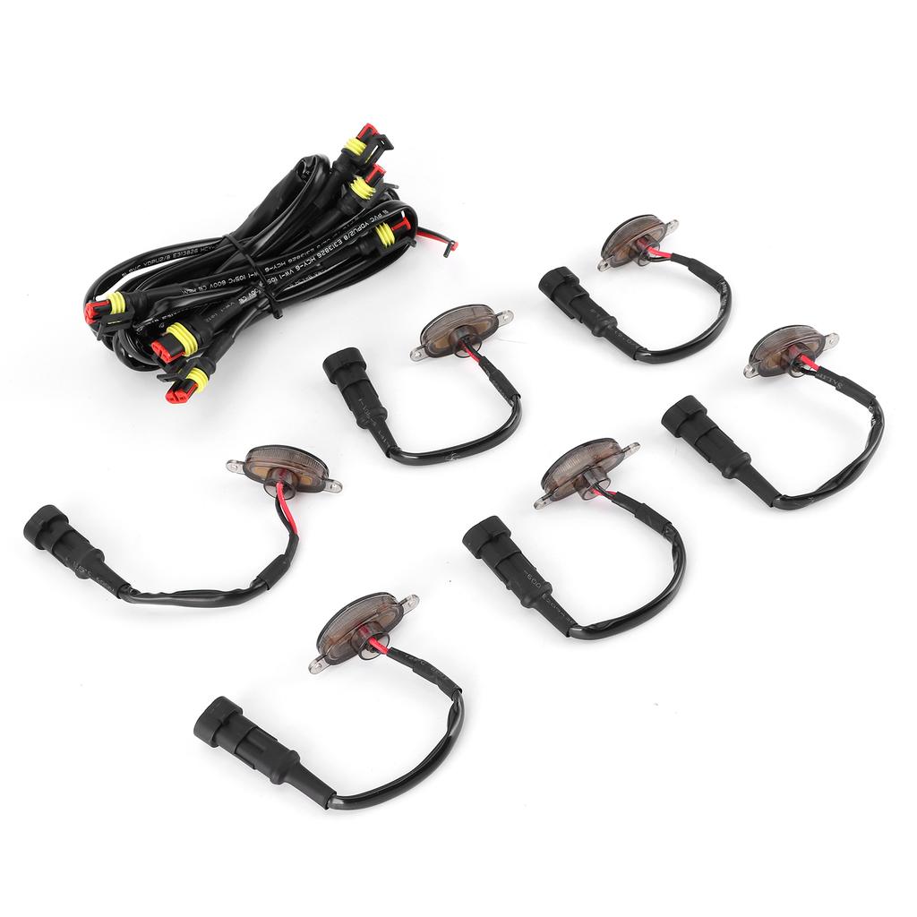 Vattentät LED Främre Grill Varselljus Varning för Dimma Passar för Ford F150 SVT RAPTOR 2004‑2019 Rött Ljus