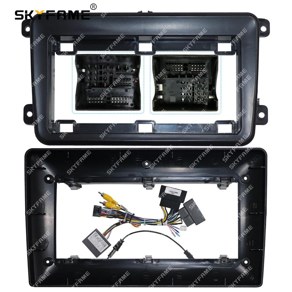 SKYFAME Car Frame Fascia Adapter Android Dash Fitting Panel Kit For Volkswagen Universal VW Passat Jetta Caddy Skoda Seat