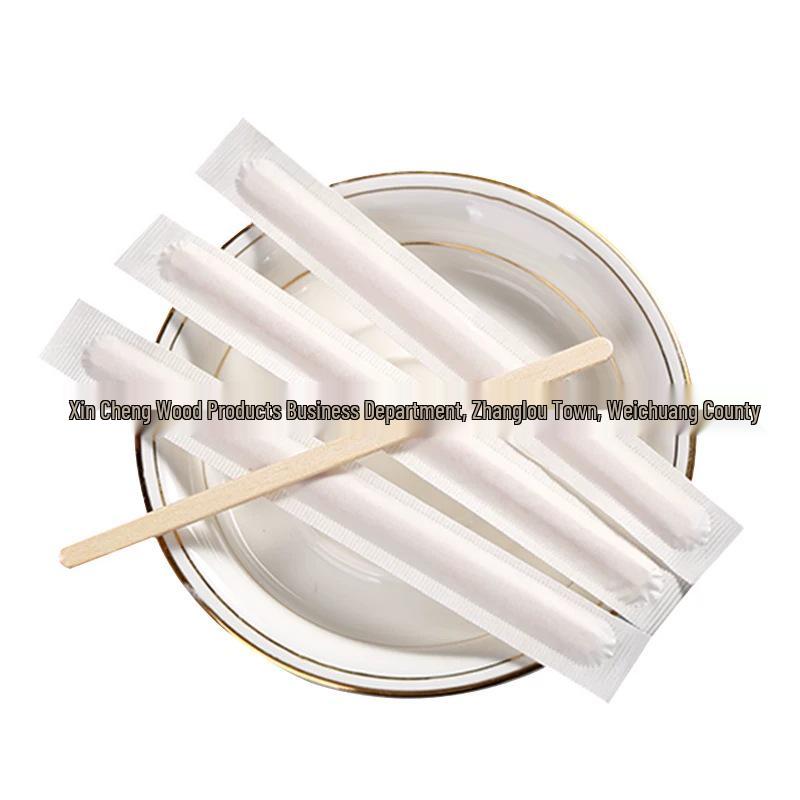 Individually Wrapped Birch Coffee Stirrers - Disposable Coffee Sticks 90x5x1.3mm