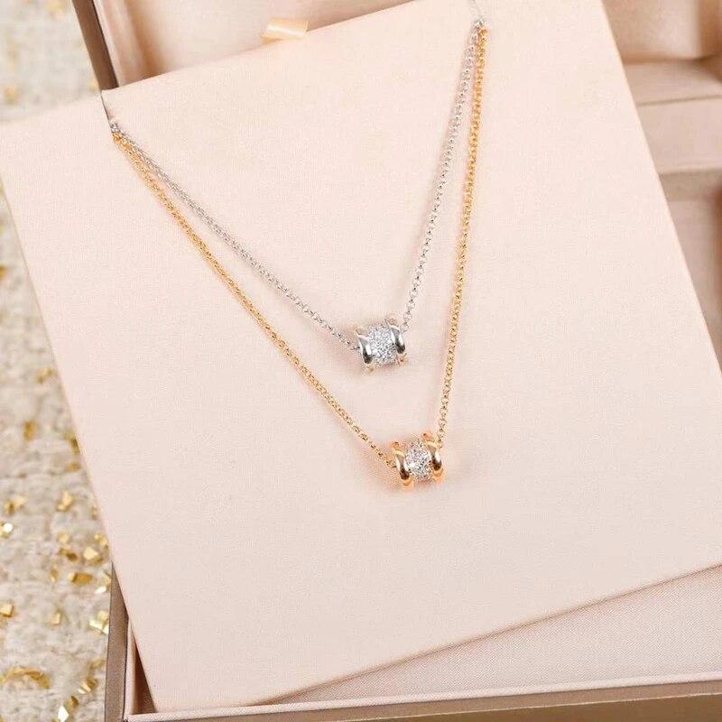 Colier clasic din argint 925 Gypsophila Colier cu talie mică pentru femei Bijuterii de lux pentru banchet de marcă de modă