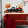 Halloween Motorcar Skeleton Pumpkin Wall Decal For Kitchen And Decor Entryway