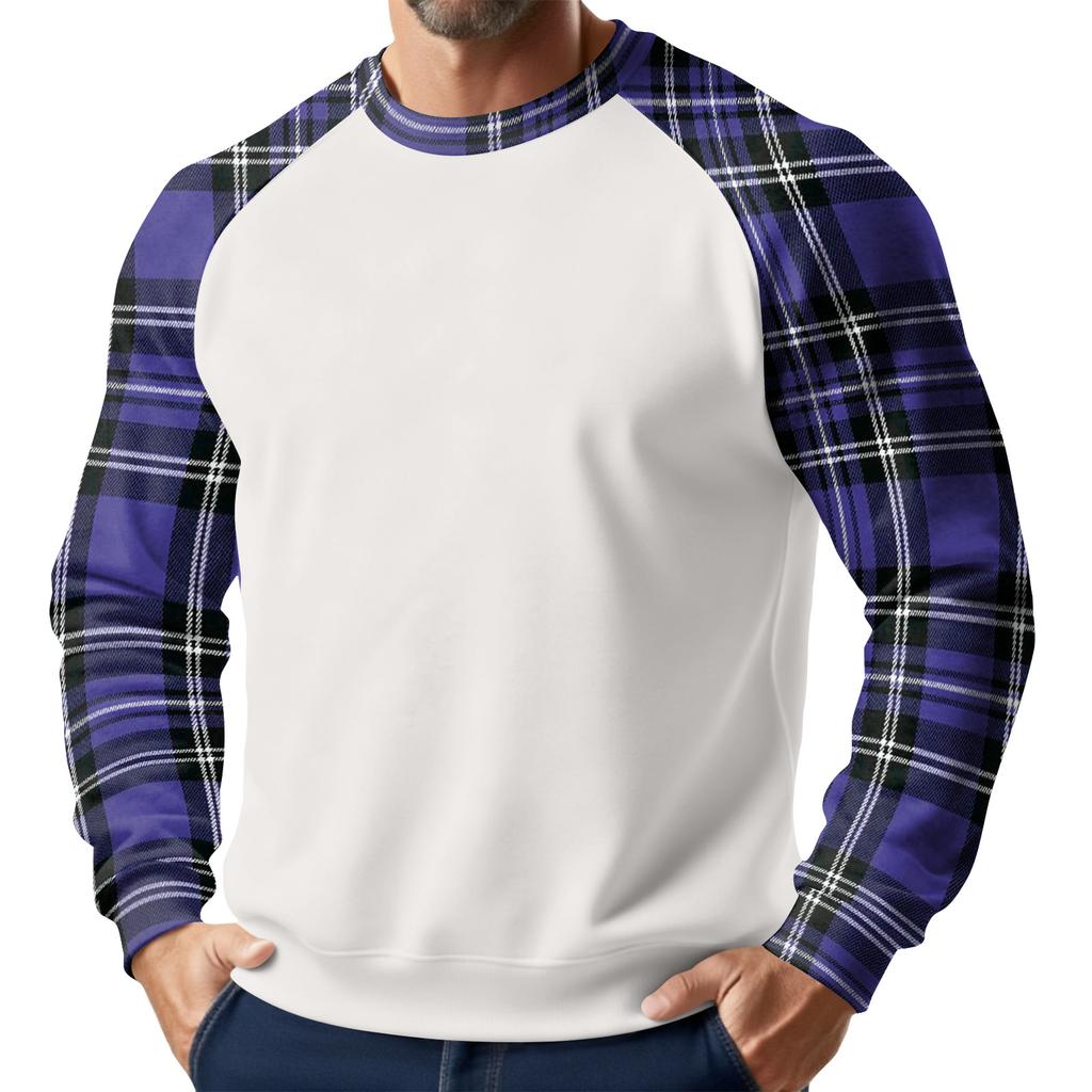 Men's Christmas Raglan Crewneck Fleece Sweatshirt