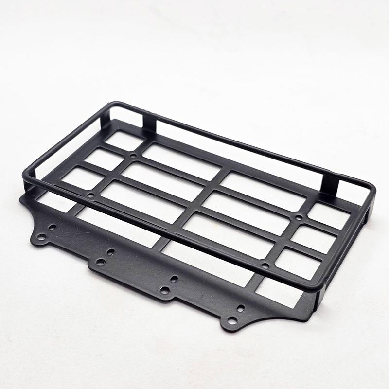 Suporte de Bagagem de Metal Mn82 Rack de Teto Com Luz LED Peças de Atualização Acessórios Modelo de Carro RC Rack de Teto de Simulação Com Quatro Luzes