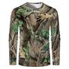 Jagd Tarnung Langarm-T-Shirt, Real Tree Blattdruck für den Außenbereich