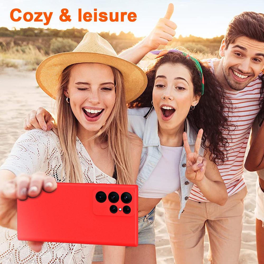 Liquid Silicone Phone Case For Samsung Galaxy S25 Ultra S24 S21 S22 S23 Plus S20 S21 FE 5G Ultra Thin ShockProof Cover Fundas