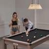 214cm Pool Table Combo Set, 3-in-1 Multi Game Billiards Tables with Dining Top and Ping Pong, 2 Benches for Storage and Accessory, Includes Ball Cue