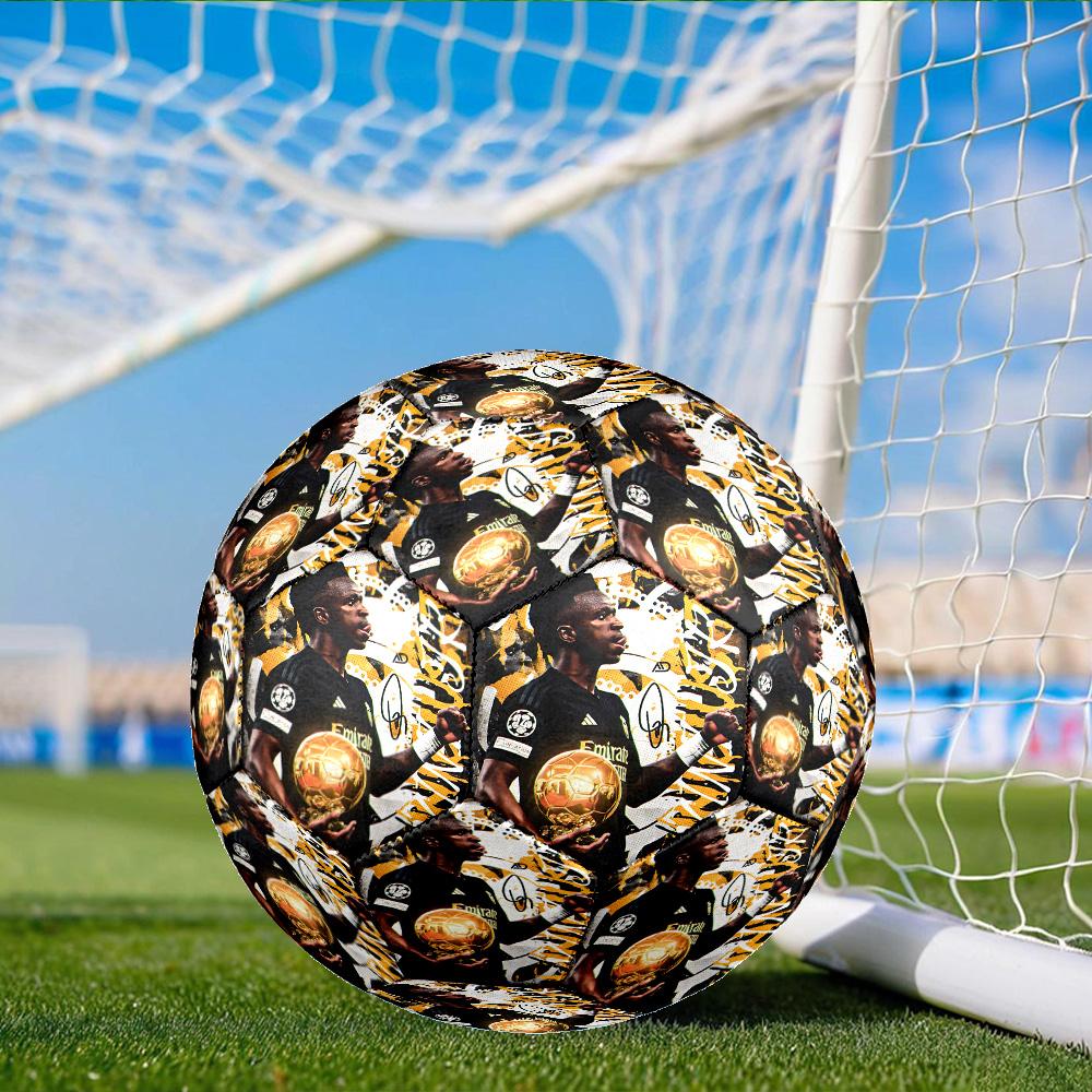 Brazilian Football Star Soccer Ball Size 5 Soccer Ball, Machine-stitched, Soft and Comfortable, Suitable for Training and Matches Fan Gift