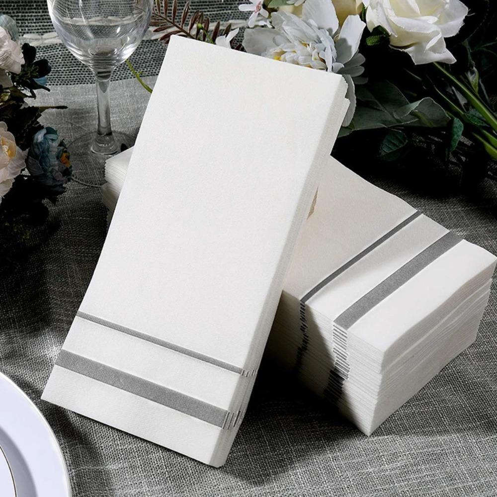 50 Piece Biodegradable Disposable Serviette Dust-free Paper Table Towel Tissue Paper Birthday