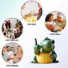 Middle Finger Turtle Figurine Resin Cartoon Turtle Statue Desk Buddy Hand-Painted Turtle