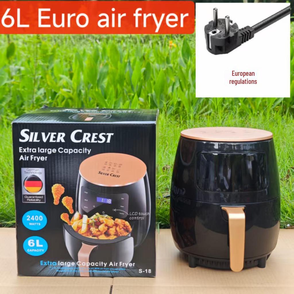 6L Smart Air Fryer with Visual Touchscreen - Large Capacity Automatic Electric Fryer & Oven for French Fries