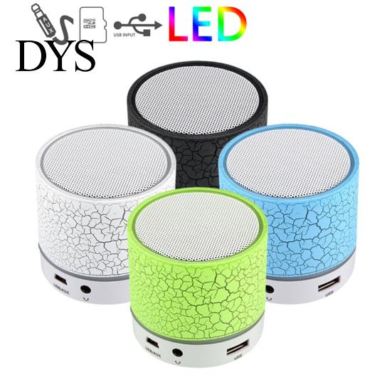 Bluetooth Bass Speaker A9 Portable LED Light Crack Bluetooth-compatible U Loudspeaker Disk TF Card Subwoofer Music Player for Phone