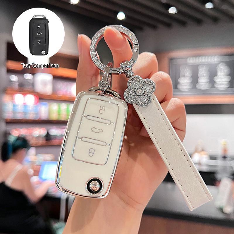 Volkswagen Key Cover: Fits Sagitar, Lavida, Jetta, Passat, Bora, Tiguan – Unisex Car Key Shell