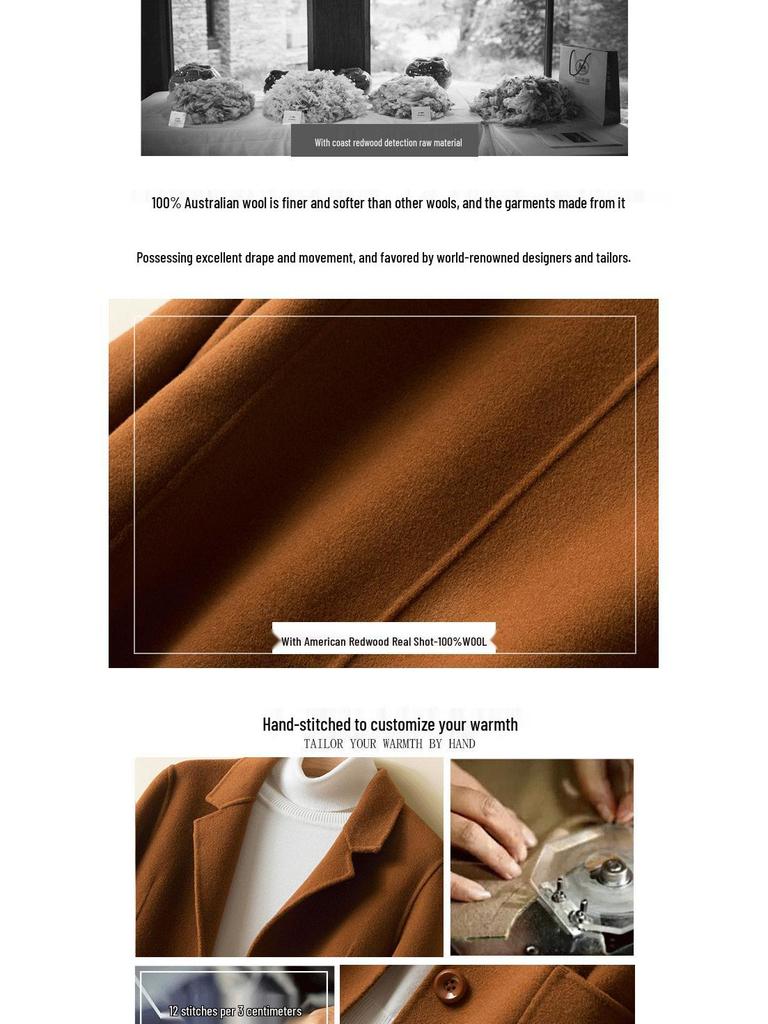 2025 A/W Women's Slim Fit Pure Wool Cashmere Short Coat