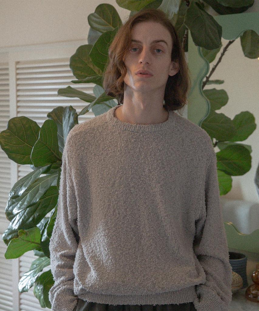 BLANKROOM Boucle Round Knit_Flower