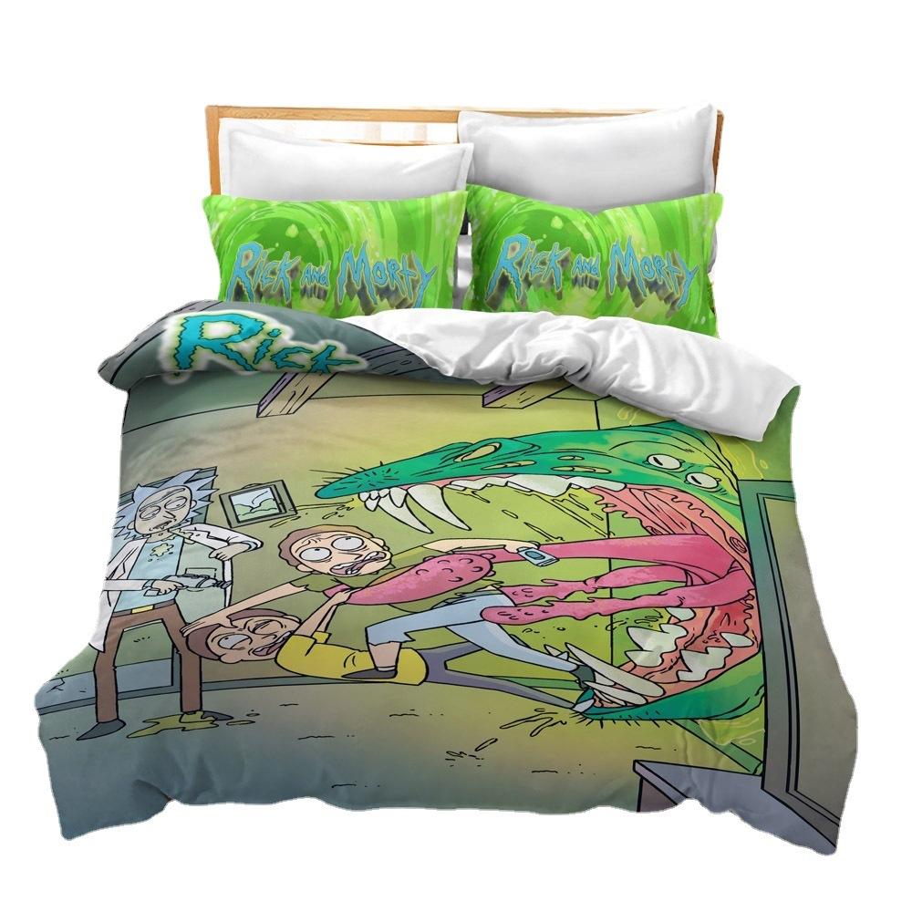 Bedding Kit Rick Morty Ii Series Size Three-Piece Quilt Cover