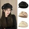 Windproof Vintage Newsboy Hats Layered Elegant Pleated Berets Fashion Octagonal Hat  Women Men