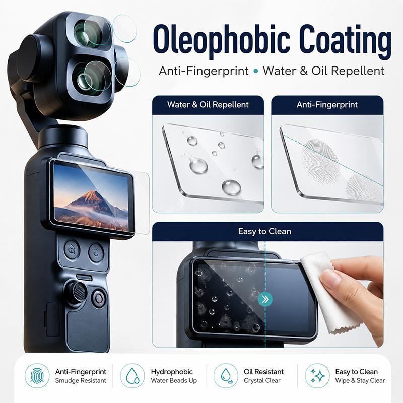 9H Hardness Tempered Glass Protect  for DJI OSMO Pocket 1P Screen Protector Camera Lens Film For DJI POCKET 1P Accessories