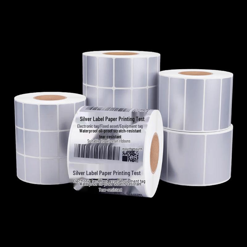Matte Silver Barcode Label Paper