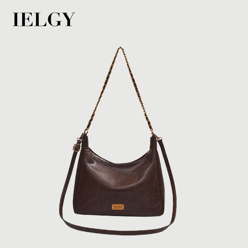 IELGY Korea Underarm Bag Trendy Retro Tote Bag Casual All-Match Chain Shoulder Messenger Bag