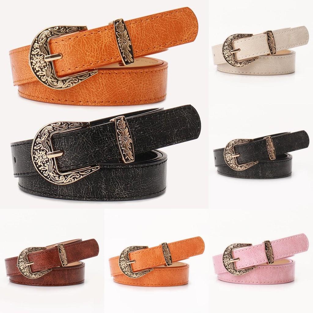 Stylish Vintage Womens Belt With Alloy Buckle And Customizable Fit For Daily Use