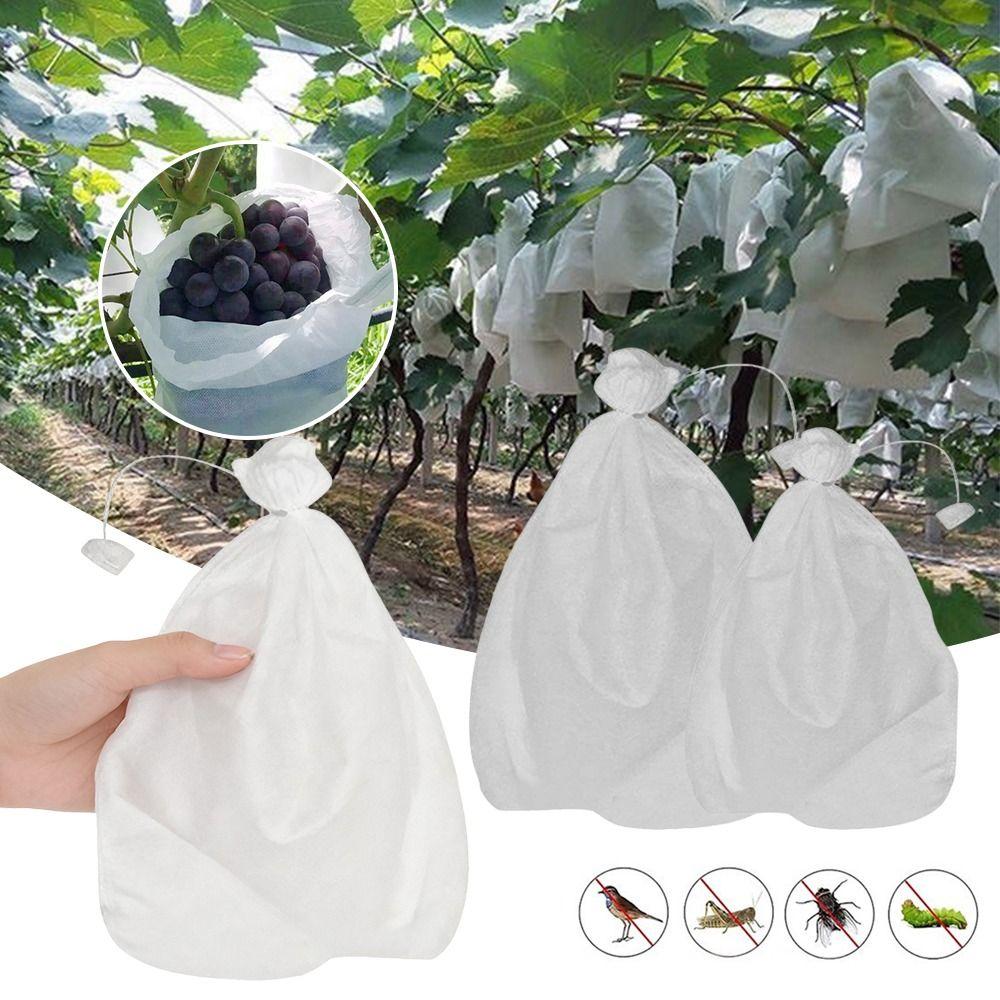 50Pcs Fabric Planting Pocket Fruit Protection Bags Garden Greenhouse Supplies Anti-bird Insect Barrier Pouch Nylon Mesh Bags