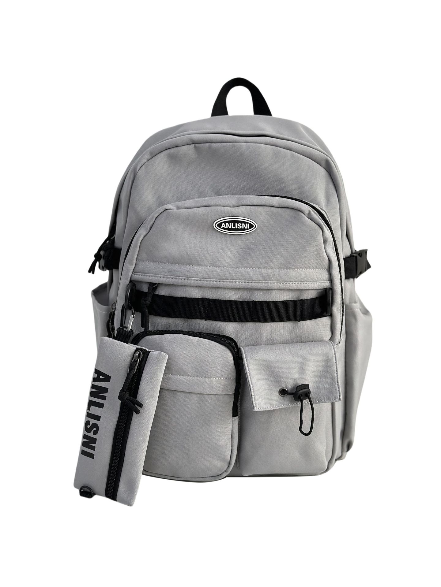 

Рюкзак Новий милий шкільний рюкзак Студентський рюкзак високої цінності Модний повсякденний рюкзак сірий колір