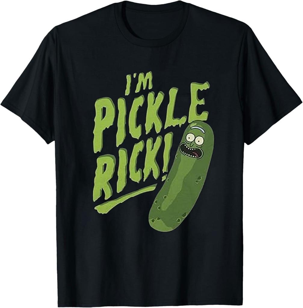 I'm Pickle Rick Mens T Shirt Cool and Funny Morty Design Schwifty Joke Design Streetwear Casual Tee Top Funny Tshits Cotton Tees
