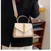 Retro Woven Textured Shoulder Bag New Fashion Trendy Geometric Square Crossbody Purse for Women