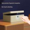Deli AE205 Fingerprint Unlock PU Leather Safe Box